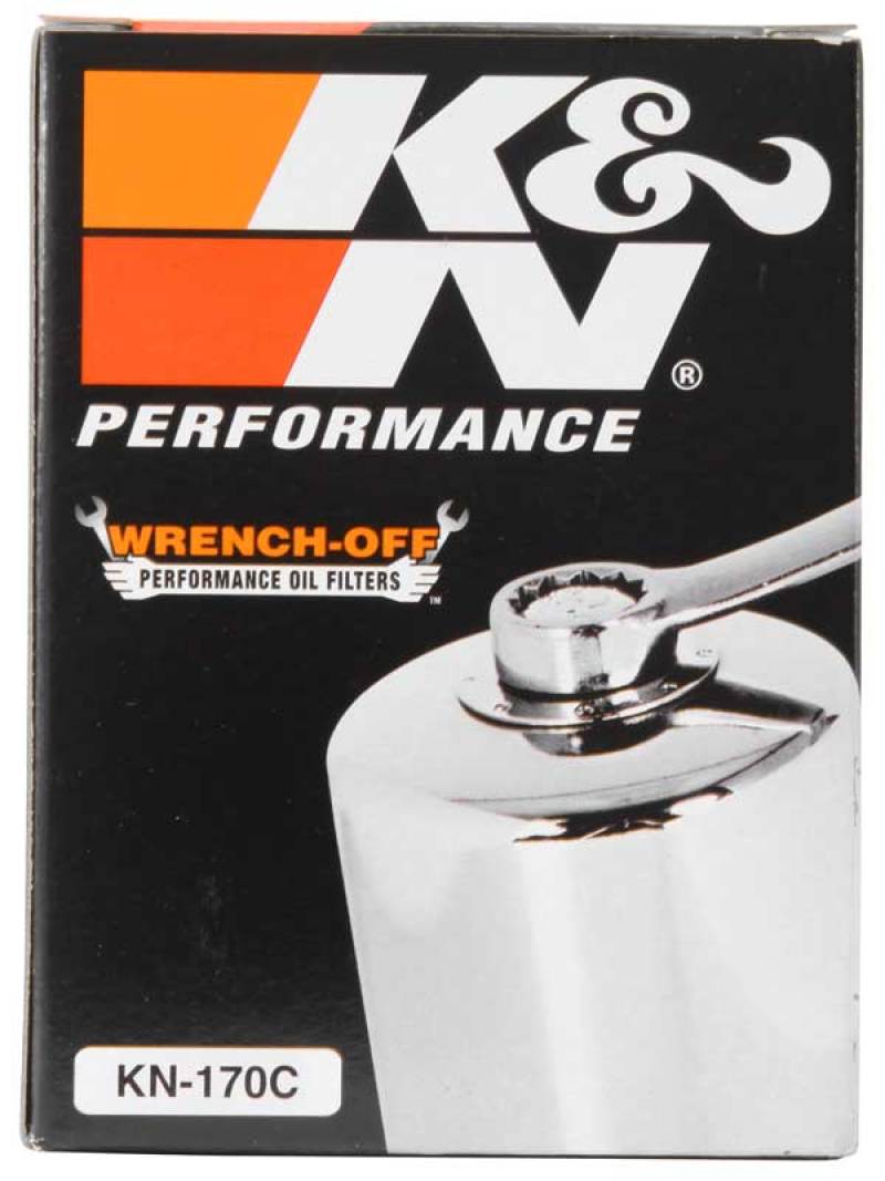 K&N Engineering Part KN-170C Chrome Oil Filter for Harley-Davidson Motorcycles