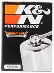 K&N Engineering Part KN-170C Chrome Oil Filter for Harley-Davidson Motorcycles