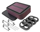 K&N Engineering Generation 2 Carbon Fiber Rectangular Racing Air Box with 4-inch Air Intake and 2.75-inch Air Horn