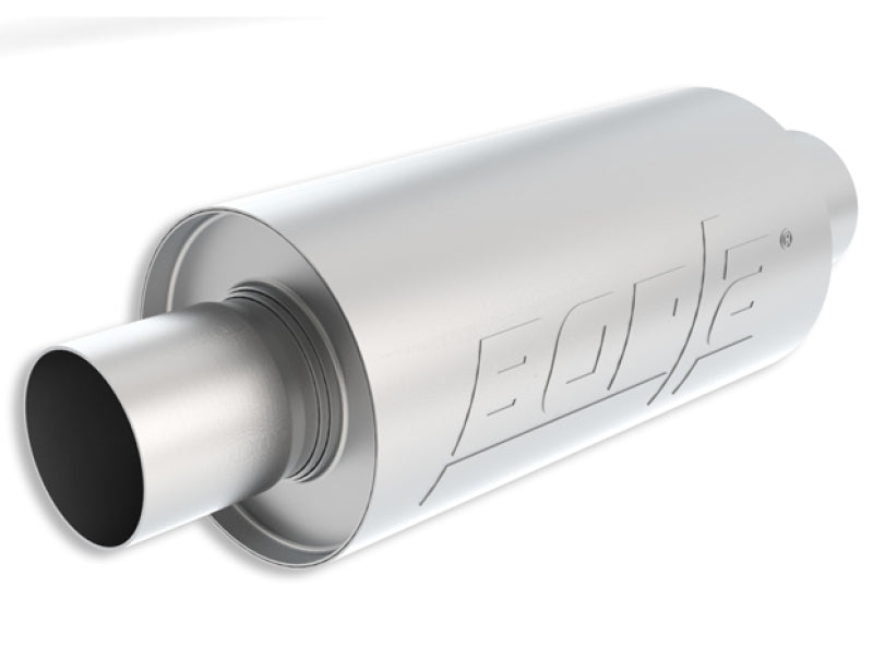 Borla Universal S-Type 2.5-Inch Inlet/Outlet Muffler - Compact, Reversible Design with 5-Inch Body Length