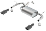 Borla 11834BC Touring Axle-Back Exhaust System for 2012-2018 Jeep Wrangler JK/JKU 3.6L V6 with Black Chrome Tips