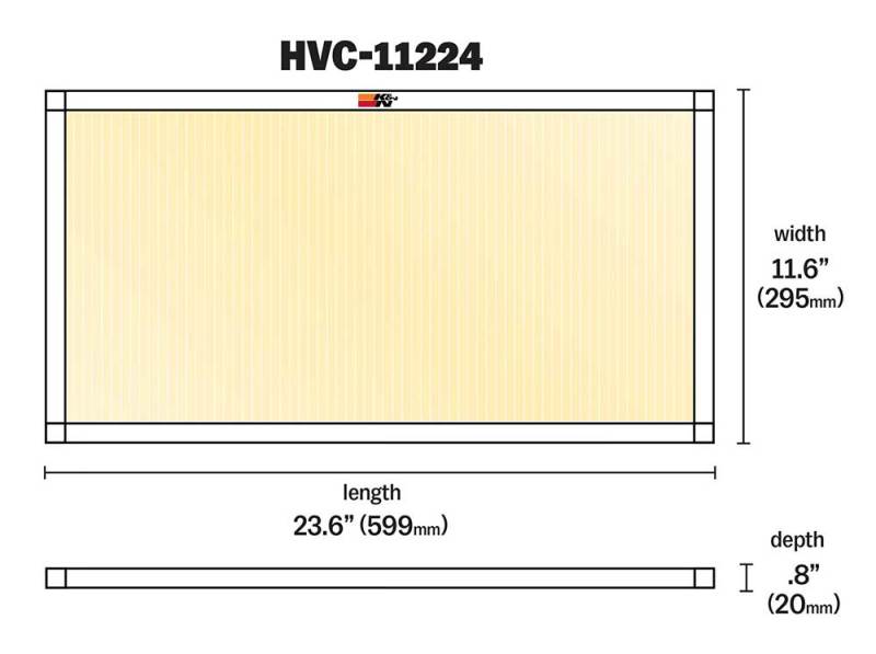 K&N HVAC Filter 12 x 24 x 1 – Washable, Reusable Pleated Synthetic Air Filter with MERV 11 Rating