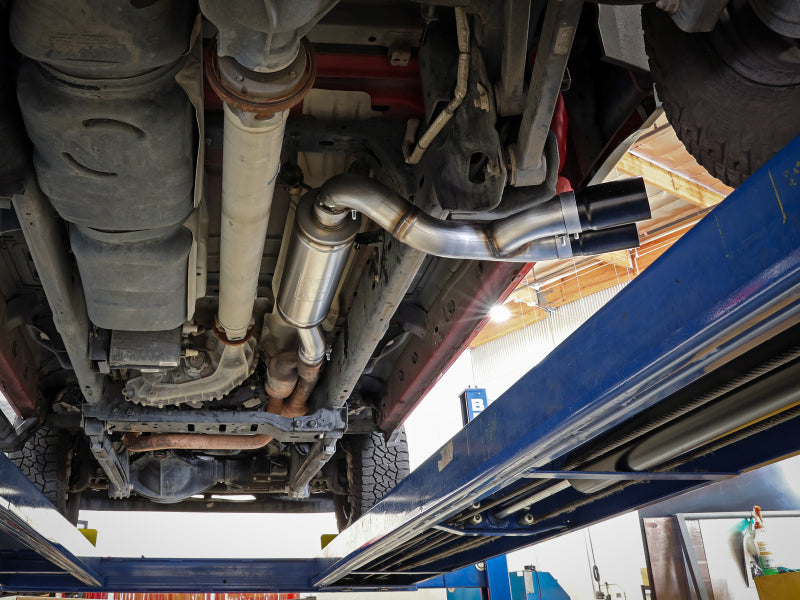 aFe Power Rebel Series 3.5-inch Stainless Steel Cat-Back Exhaust System with Black Tips for 2019-2022 Ram V8-6.4L HEMI