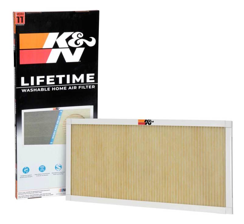 K&N HVAC Filter - 14 x 30 x 1 | Reusable Pleated Synthetic Air Filter with MERV 11 Rating