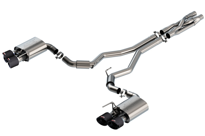 Borla ATAK Cat-Back Exhaust System for 2020-2023 Ford Mustang Shelby GT500 with Carbon Fiber Tips