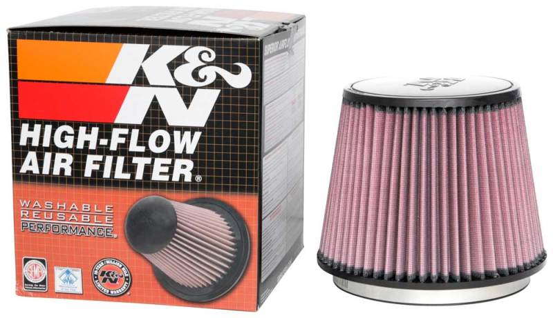 K&N Universal Clamp-On Air Filter for Ford F-250 Super Duty – 6-inch Flanged, 7-1/2-inch Base, 5-7/8-inch Top, 6-inch Height Part Number RU-5173