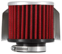 K&N Engineering 62-1514 1.5 inch Flange Crankcase Vent Filter with Chrome Top and Heat Shield