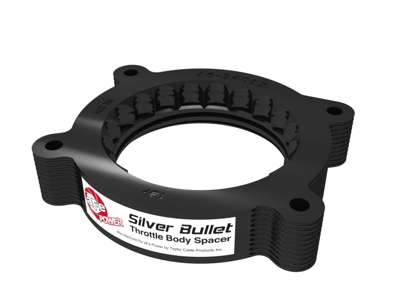 aFe Silver Bullet Aluminum Throttle Body Spacer for Chevrolet Corvette C8 (2020-2026) – Black