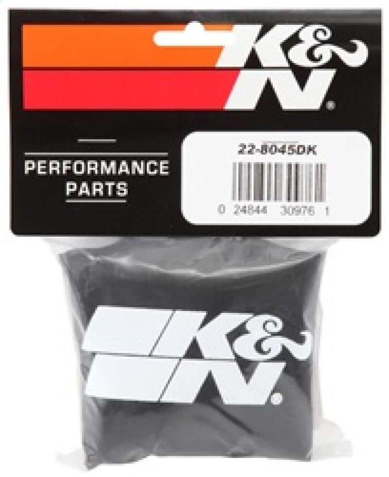 K&N Engineering 22-8045DK 6-inch Diameter Closed Top Black Drycharger Air Filter Wrap