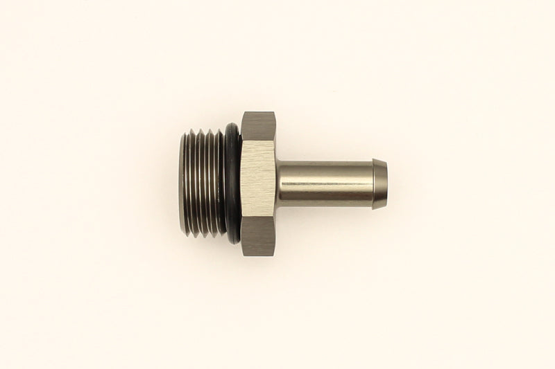 DeatschWerks 8AN ORB Male to 5/16 inch Male Barb Fitting with O-Ring - Titanium