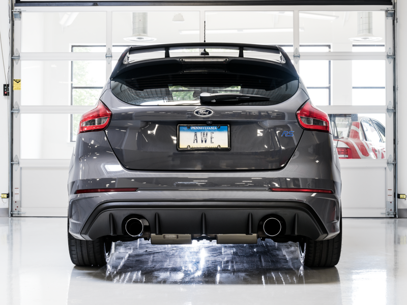 AWE Tuning Ford Focus RS Track Edition Cat-Back Exhaust with Chrome Silver Tips