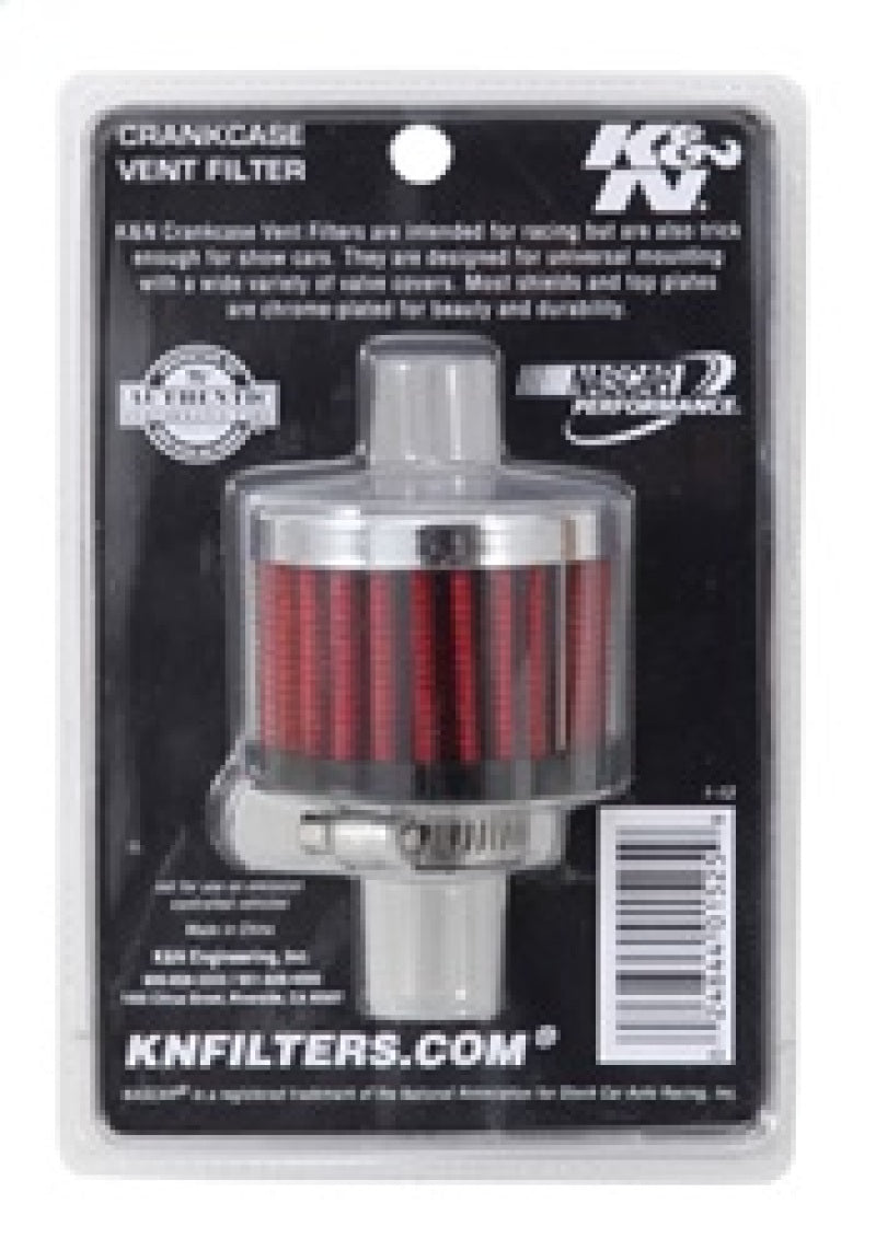 K&N Engineering 62-1340 Clamp-On Crankcase Vent Filter for Classic and Racing Applications