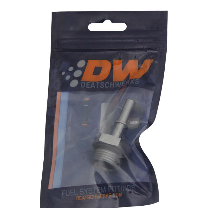 DeatschWerks 10AN ORB Male to 5/16 Inch Male EFI Quick Connect Adapter - Anodized DW Titanium
