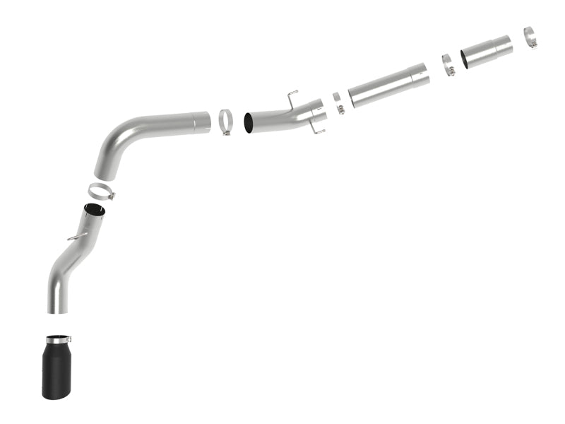 aFe ATLAS 5-Inch DPF-Back Aluminum Steel Exhaust System with Black Tip for 2019-2020 Ram 2500 Diesel Trucks L6-6.7L