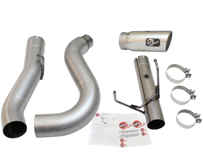 aFe MACHForce XP Large Bore 5-inch DPF-Back Exhaust System for Dodge RAM 13-18 L6-6.7L Diesel | Polished Tip