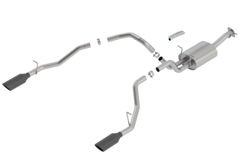 Borla Touring Cat-Back Exhaust System for 2019-2026 Ram 1500 5.7L V8 with Black Chrome Tips — Model 140758BC