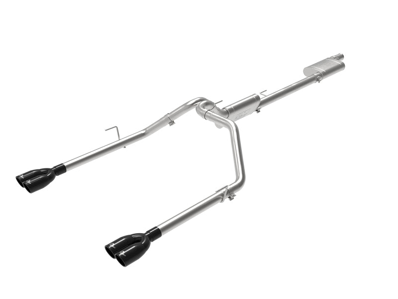 aFe Vulcan Series 3-inch to 2-1/2-inch Stainless Steel Cat-Back Exhaust System for Jeep Gladiator (JT) 2020-2021 with Black Tips
