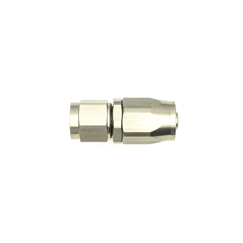 DeatschWerks 6AN Female Swivel Straight Hose End CPE - Anodized Matte Black