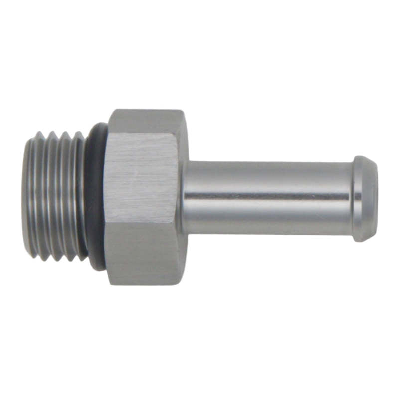 DeatschWerks 6AN ORB Male to 5/16 Inch Barb Fitting with O-Ring - Titanium