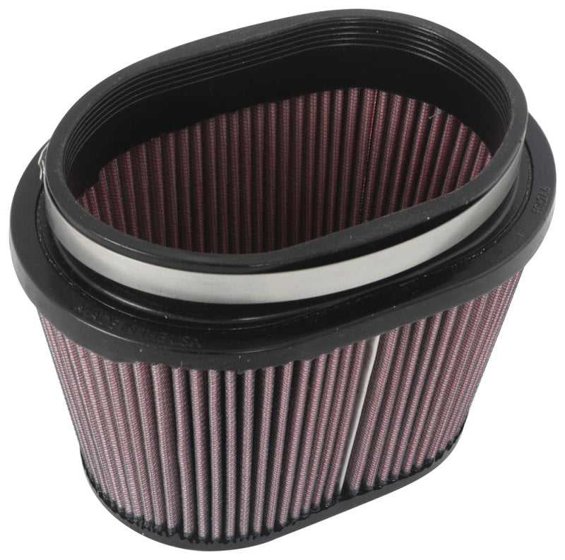 K&N Engineering Universal Rubber Air Filter – 6.25 x 4 Inch Oval with 7.375 x 5.5 Inch Base and 5 Inch Height