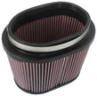 K&N Engineering Universal Rubber Air Filter – 6.25 x 4 Inch Oval with 7.375 x 5.5 Inch Base and 5 Inch Height