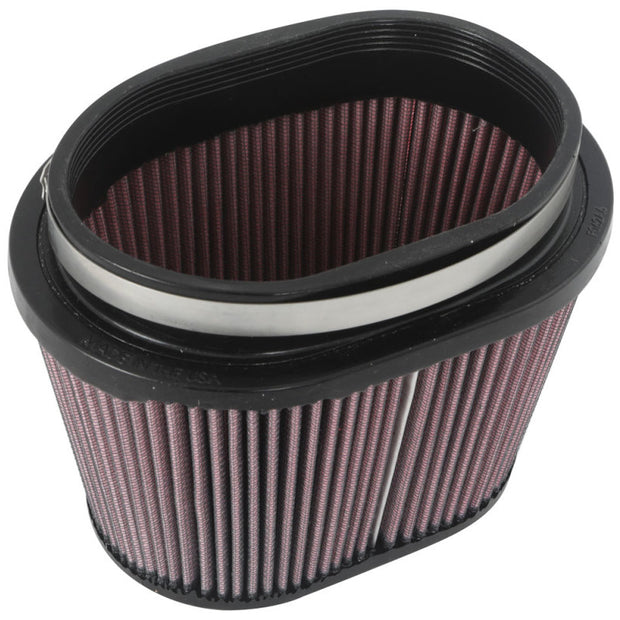 K&N Engineering Universal Rubber Air Filter – 6.25 x 4 Inch Oval with 7.375 x 5.5 Inch Base and 5 Inch Height