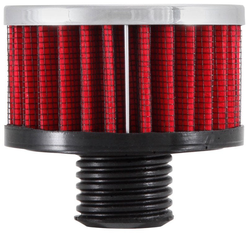 K&N Engineering 62-1495 Chrome Top Rubber Base Crankcase Vent Filter for Ford Valve Covers