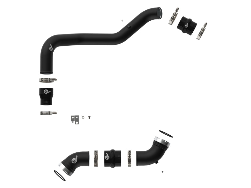 aFe BladeRunner Aluminum Hot & Cold Charge Pipe Kit for GM Duramax 6.6L Diesel Trucks (06-10) - Black
