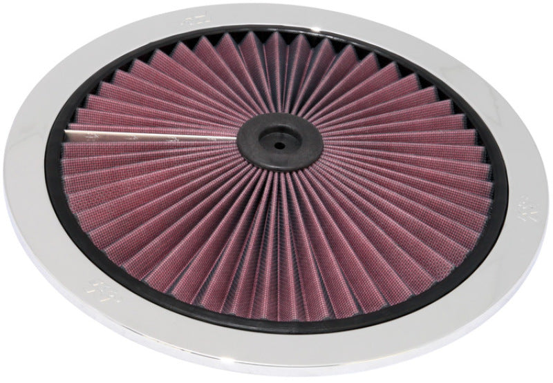 K&N Engineering X-Stream Top Filter 14 Inch OD Chrome for Enhanced Engine Breathing