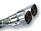 Borla Universal Polished Dual Square Angle-Cut Exhaust Tip - 2.5 Inch Inlet, 2.88 x 3.38 Inch Outlet