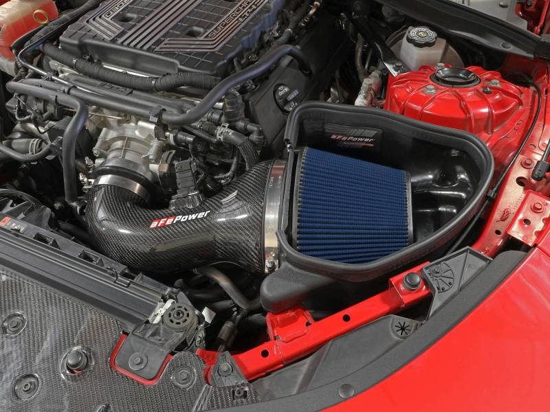 aFe 57-10018R Track Series Carbon Fiber Cold Air Intake System with Pro 5R Filter for Chevrolet Camaro ZL1 2017-2024