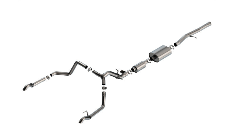 Borla S-Type Cat-Back Exhaust System for 2024-2025 Chevy Silverado 1500 ZR2 & GMC Sierra 1500 AT4X 6.2L V8 4WD
