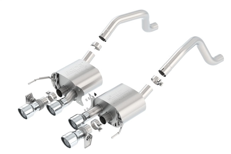 Borla ATAK Axle-Back Exhaust System for Chevrolet Corvette C7 Z06 and Grand Sport 6.2L V8 with NPP Valves