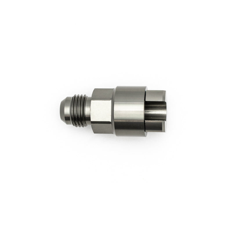 DeatschWerks 6AN Male to 5/16 Inch Female EFI Quick Connect Adapter - High-Performance Automotive Fitting