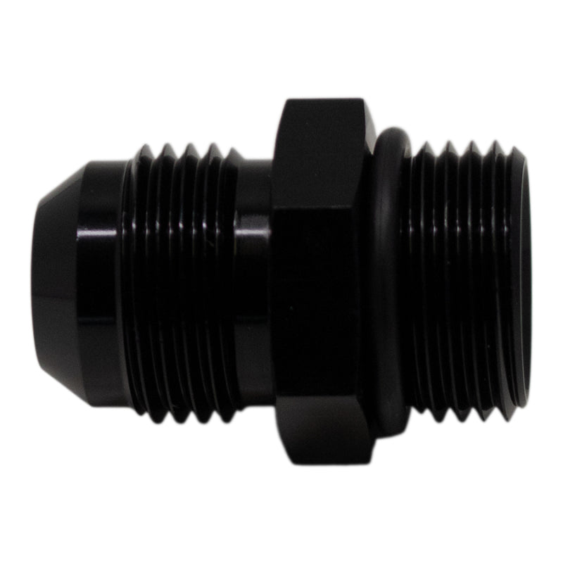 DeatschWerks 10AN ORB Male to 10AN Male Flare Adapter with O-Ring - Anodized Matte Black
