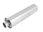 Borla Heavy Duty Truck Muffler - 3 Inch Center-Inlet/Outlet, 24-Inch Length, Notched Design