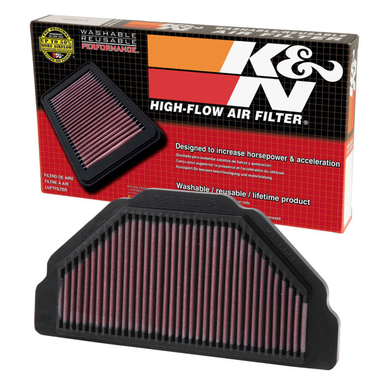 K&N Engineering Part KA-6098 High-Flow Air Filter for Kawasaki ZX-6R and ZZR 600 Models