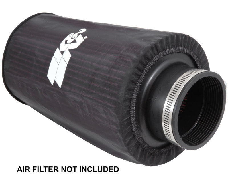 K&N Engineering RE-0810PK Universal Round Tapered Filter Wrap – Black, 6 Inch Base Diameter, 4.625 Inch Top Diameter, 9 Inch Height