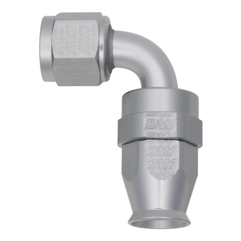 DeatschWerks 8AN Female Swivel 90-Degree Hose End PTFE with Olive Insert, Titanium Anodized - Part #6-02-0856