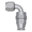 DeatschWerks 8AN Female Swivel 90-Degree Hose End PTFE with Olive Insert, Titanium Anodized - Part #6-02-0856