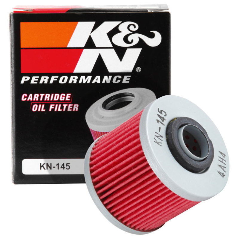 K&N Engineering Part KN-145 Powersports Cartridge Oil Filter for Yamaha, Aprilia, MZ, Sachs, and Derbi Bikes
