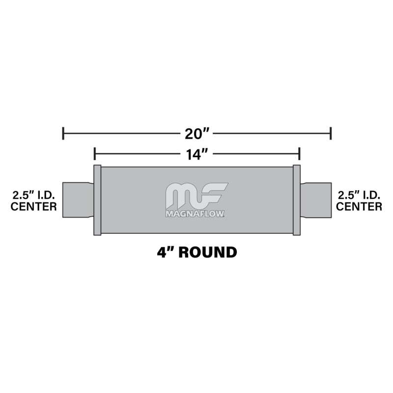 MagnaFlow Mag SS 14x4x4 Performance Exhaust Muffler Part #10416