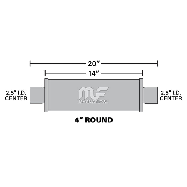 MagnaFlow Mag SS 14x4x4 Performance Exhaust Muffler Part #10416