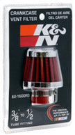 K&N Engineering 62-1600RD Crankcase Vent Filter with Chrome Top and Steel Base for Classic and Racing Engines