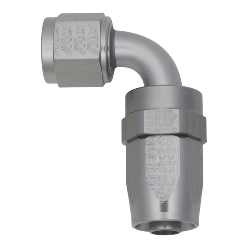 DeatschWerks 8AN Female Swivel 90-Degree Hose End CPE - Anodized DW Titanium