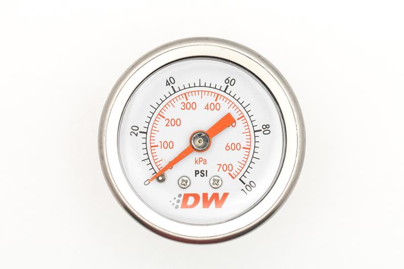 DeatschWerks 0-100 PSI 1/8in NPT Mechanical Fuel Pressure Gauge for Automotive Applications