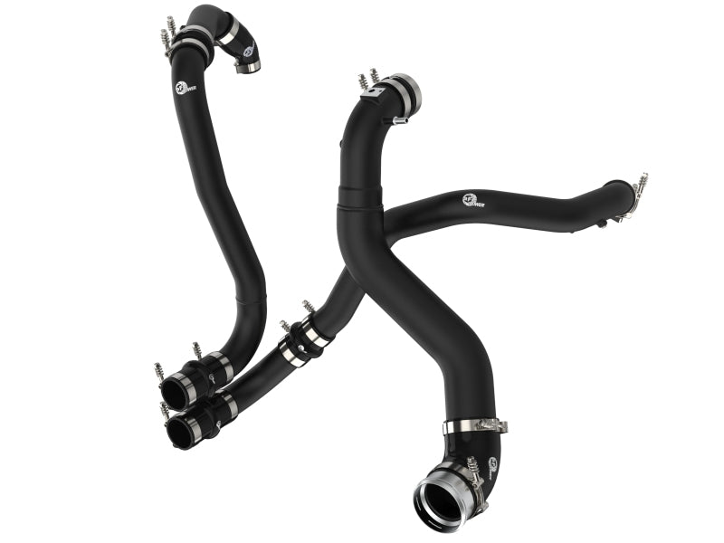aFe BladeRunner 21-22 Ford F-150 Ecoboost V6-3.5L Aluminum Hot and Cold Charge Pipe Kit in Black