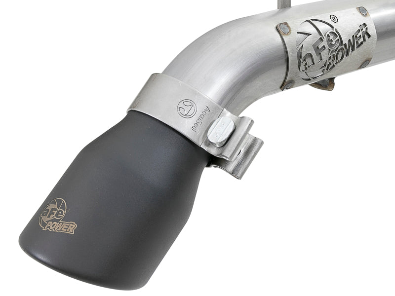 aFe MACH Force-Xp Axle-Back Exhaust System with Black Tip for 2018-2019 Jeep Wrangler L4-2.0T / V6-3.6L