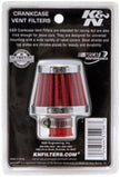 K&N Engineering 62-1600RD Crankcase Vent Filter with Chrome Top and Steel Base for Classic and Racing Engines
