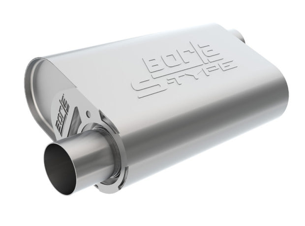 Borla CrateMuffler LS3 S-Type 2.50 Inch Offset/Offset Oval Muffler for Chevrolet and Pontiac V8 Engines